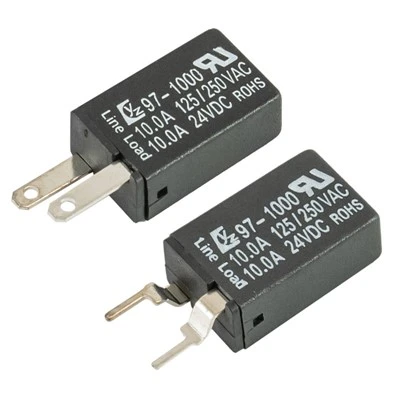97 Series PCB Auto Reset Thermal Mini Circuit Breaker 10A 15A 12V 24V DC For Transformer